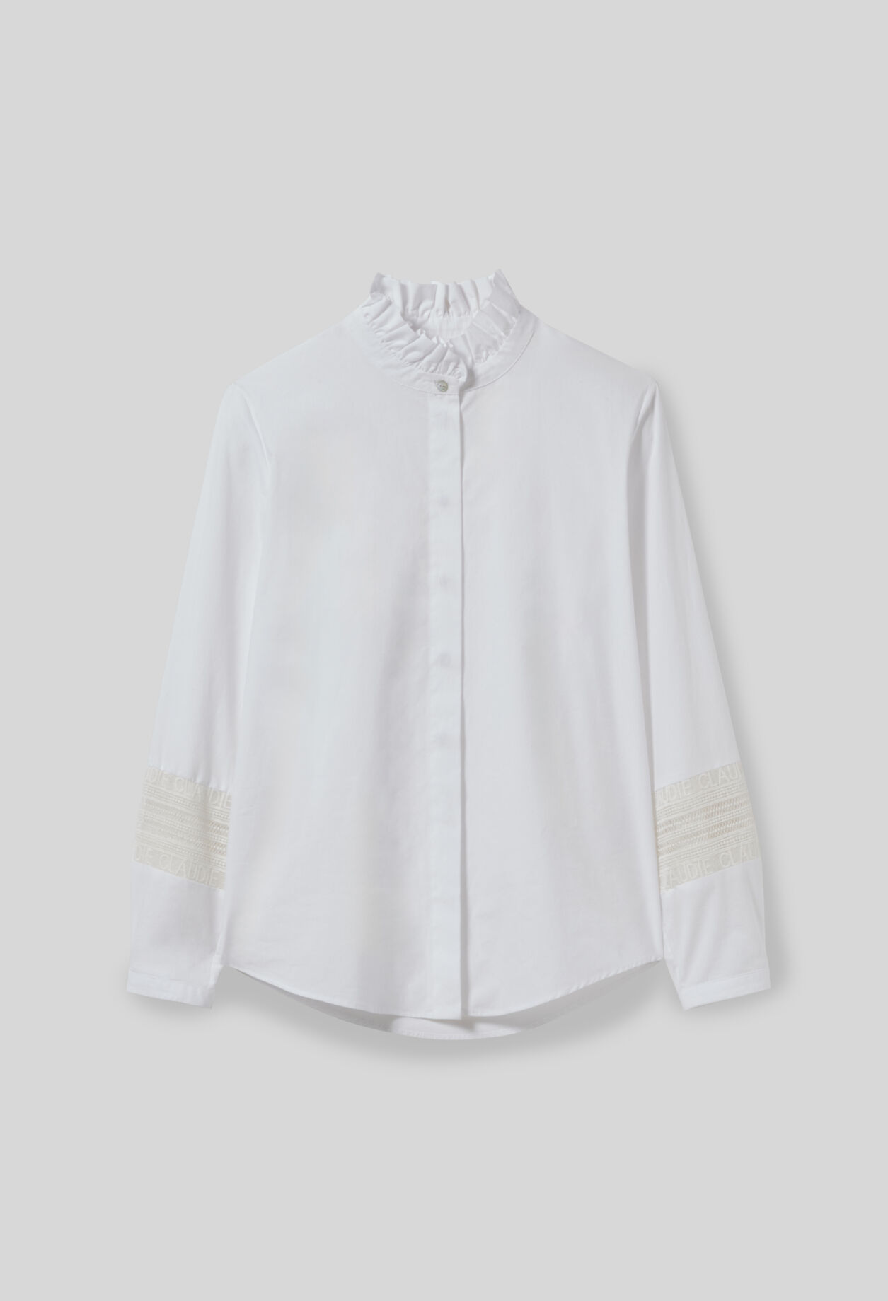 Cotton shirt with frill collar Cotton shirt with frill collar