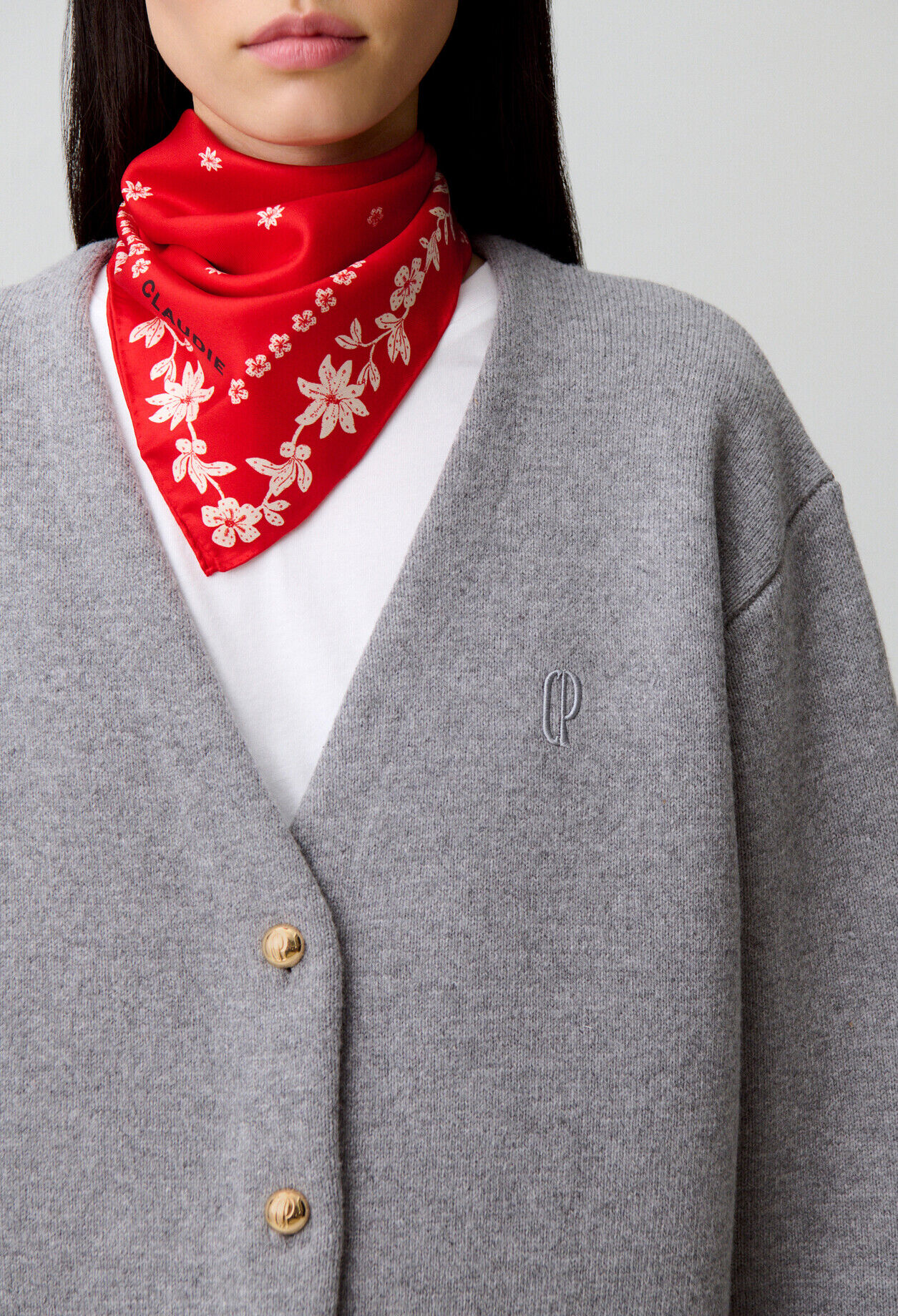 Oversized wool-blend cardigan