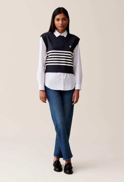 Striped Toto Sleeveless Top