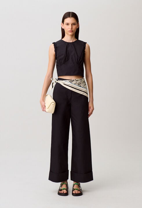 Ruffled crop top