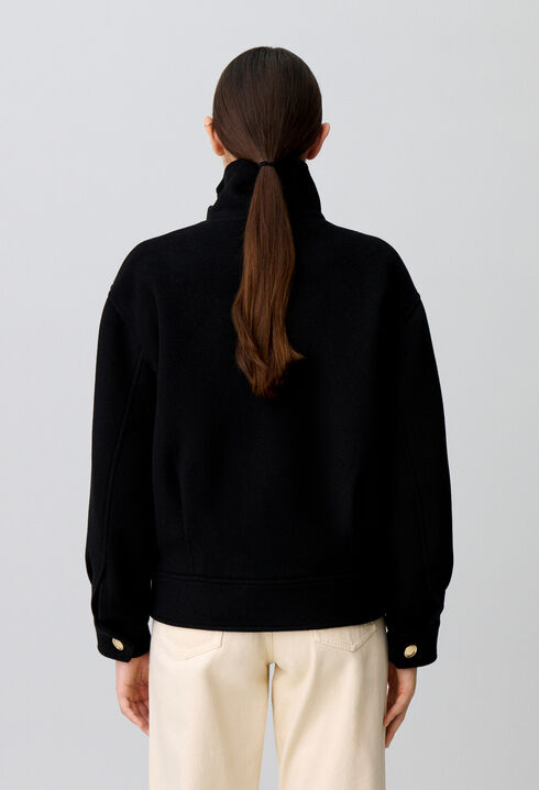 Short gold blouson coat