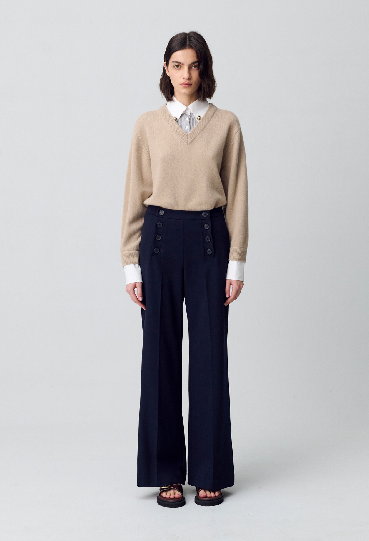 Flared sailor trousers