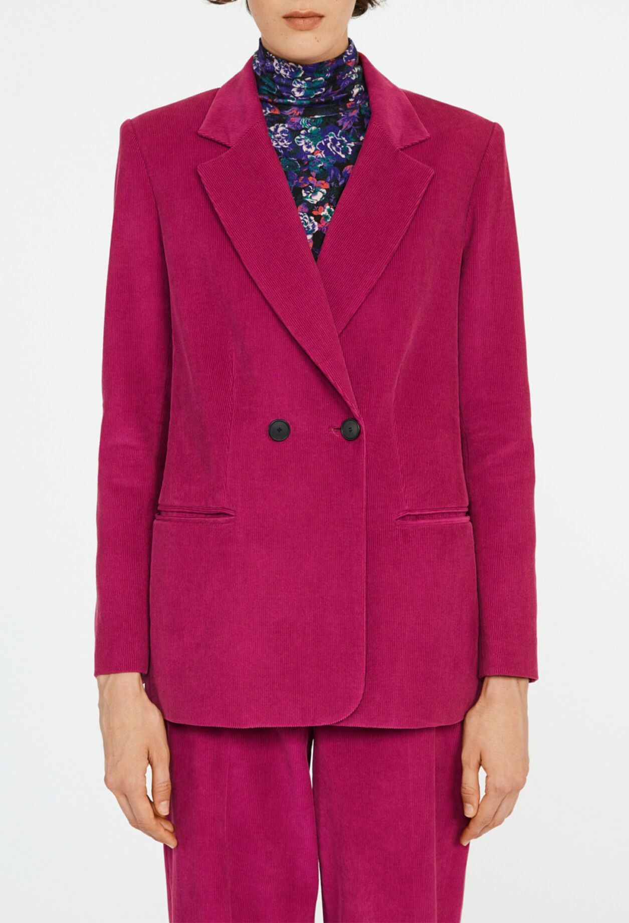 Veste croisé velours