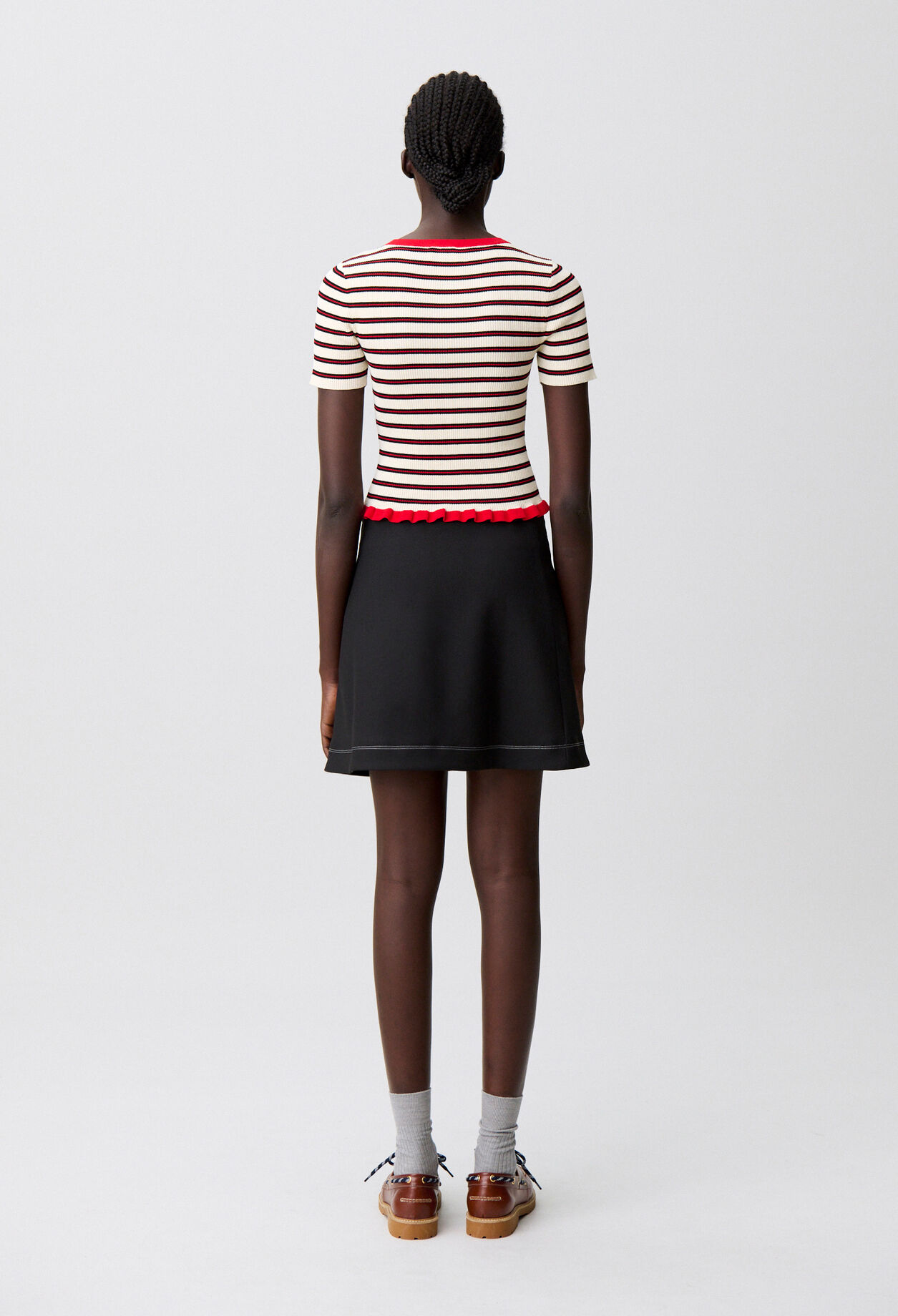 Tricolour striped T-shirt