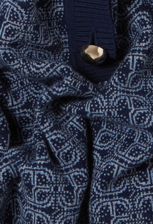 Navy monogram short dress