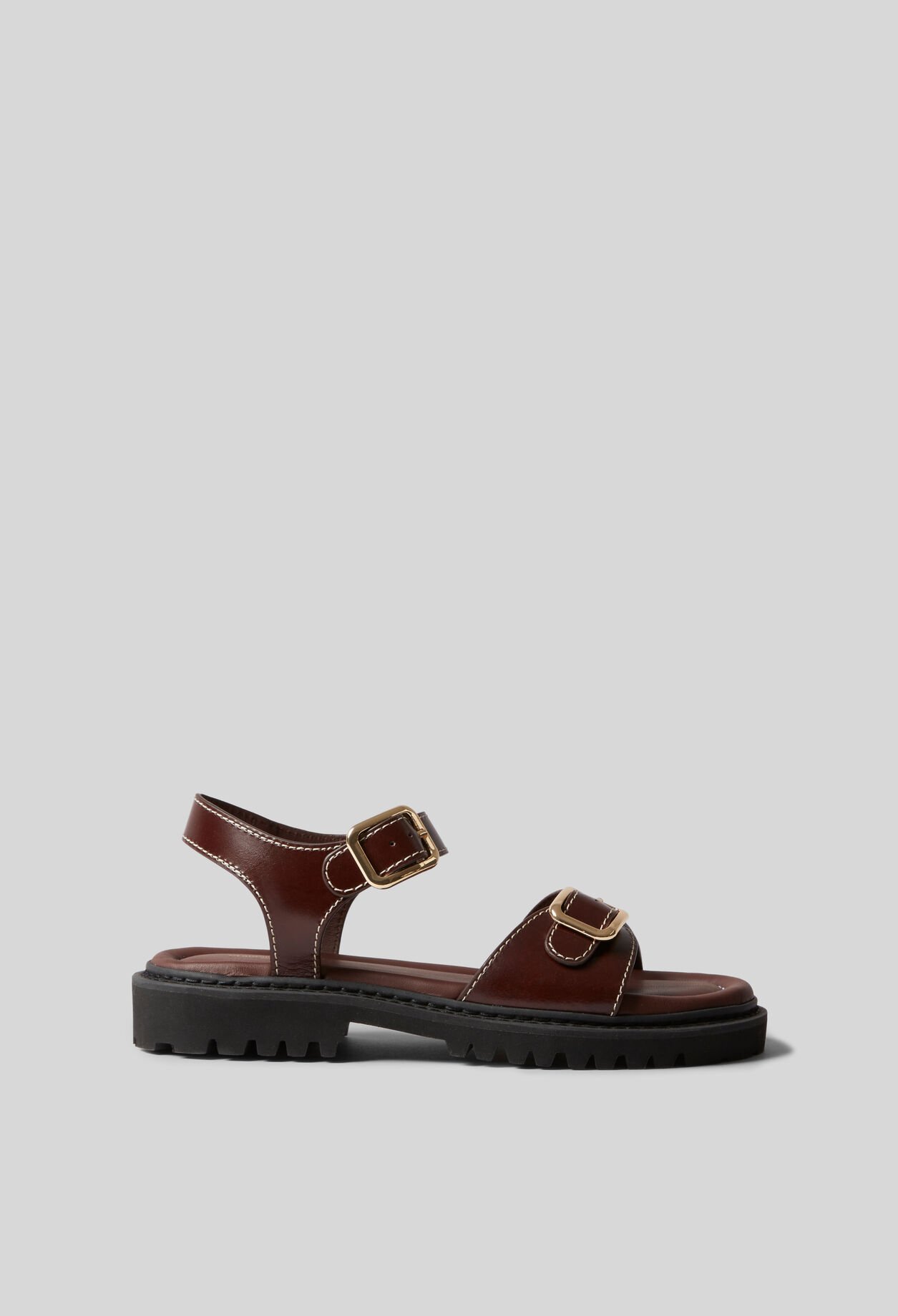 Leather Buckle Sandals