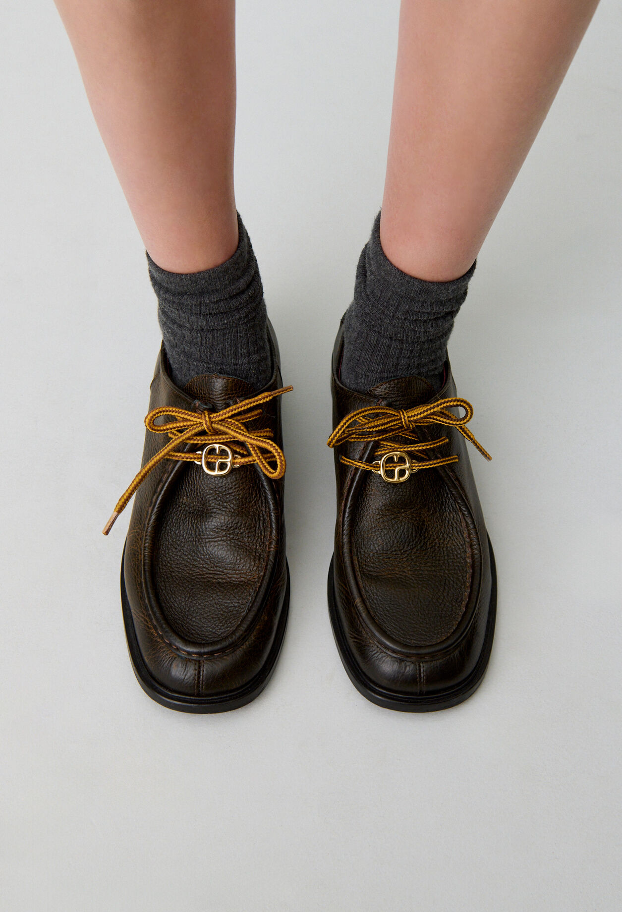 Grained Leather Derby Shoes Grained Leather Derby Shoes