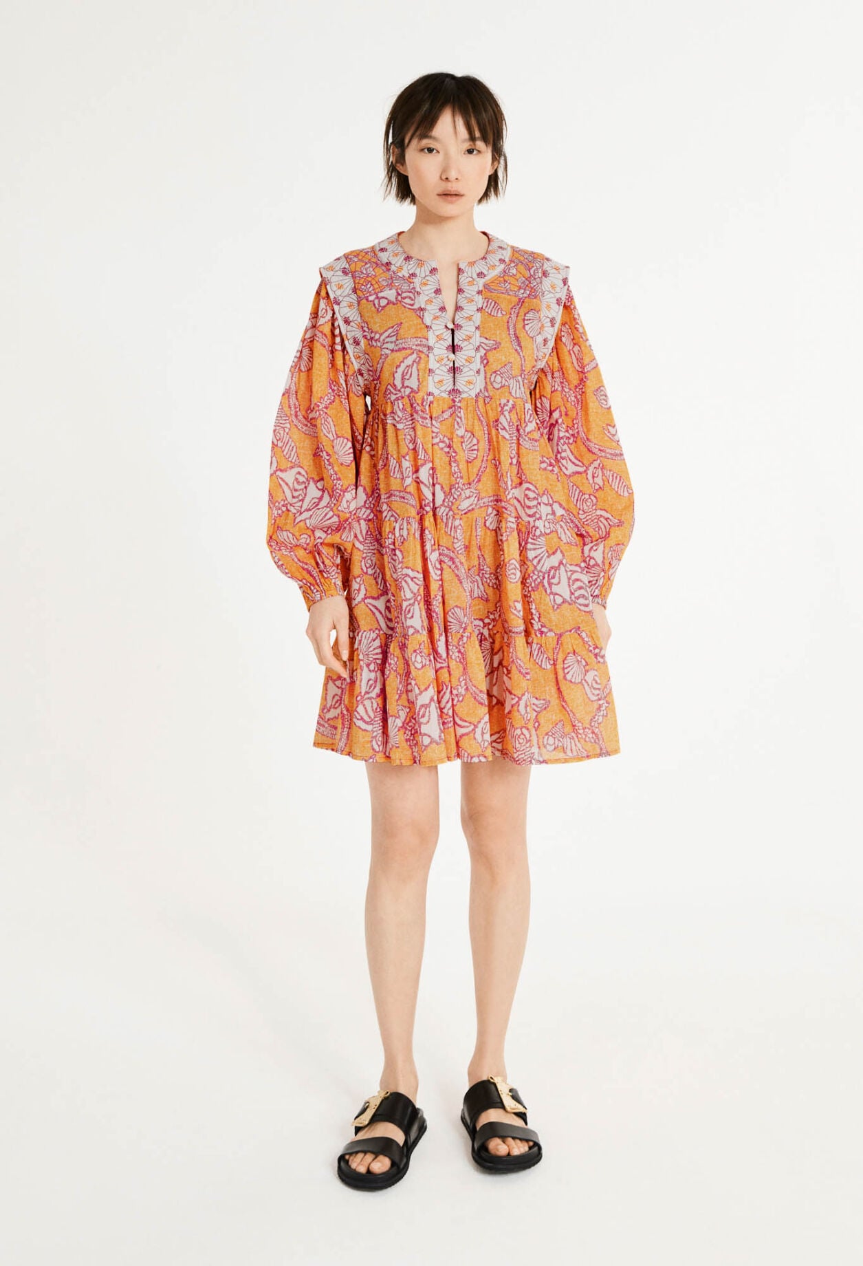 claudie pierlot orange dress Yellow long dress for women