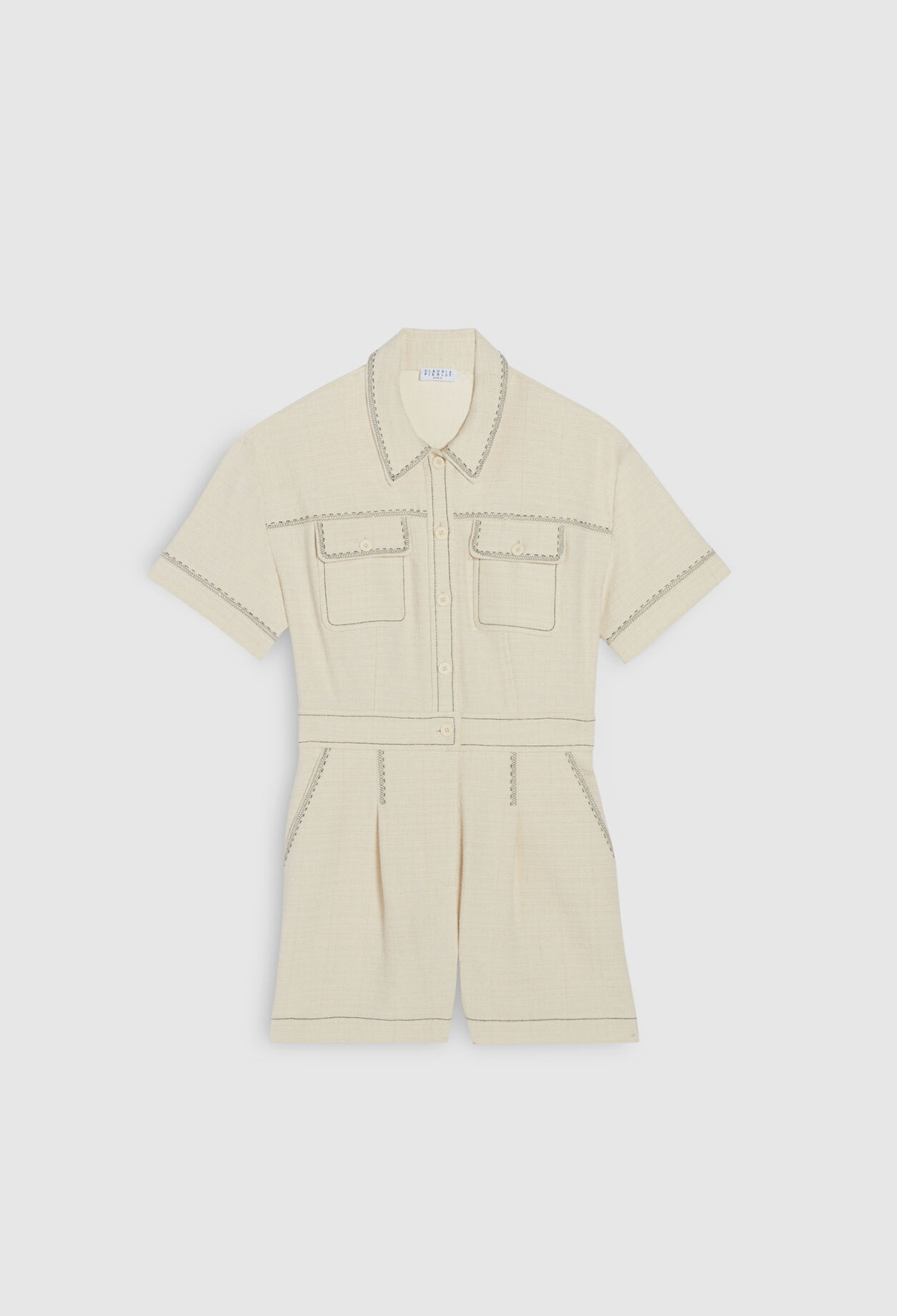 White recycled cotton playsuit White recycled cotton playsuit