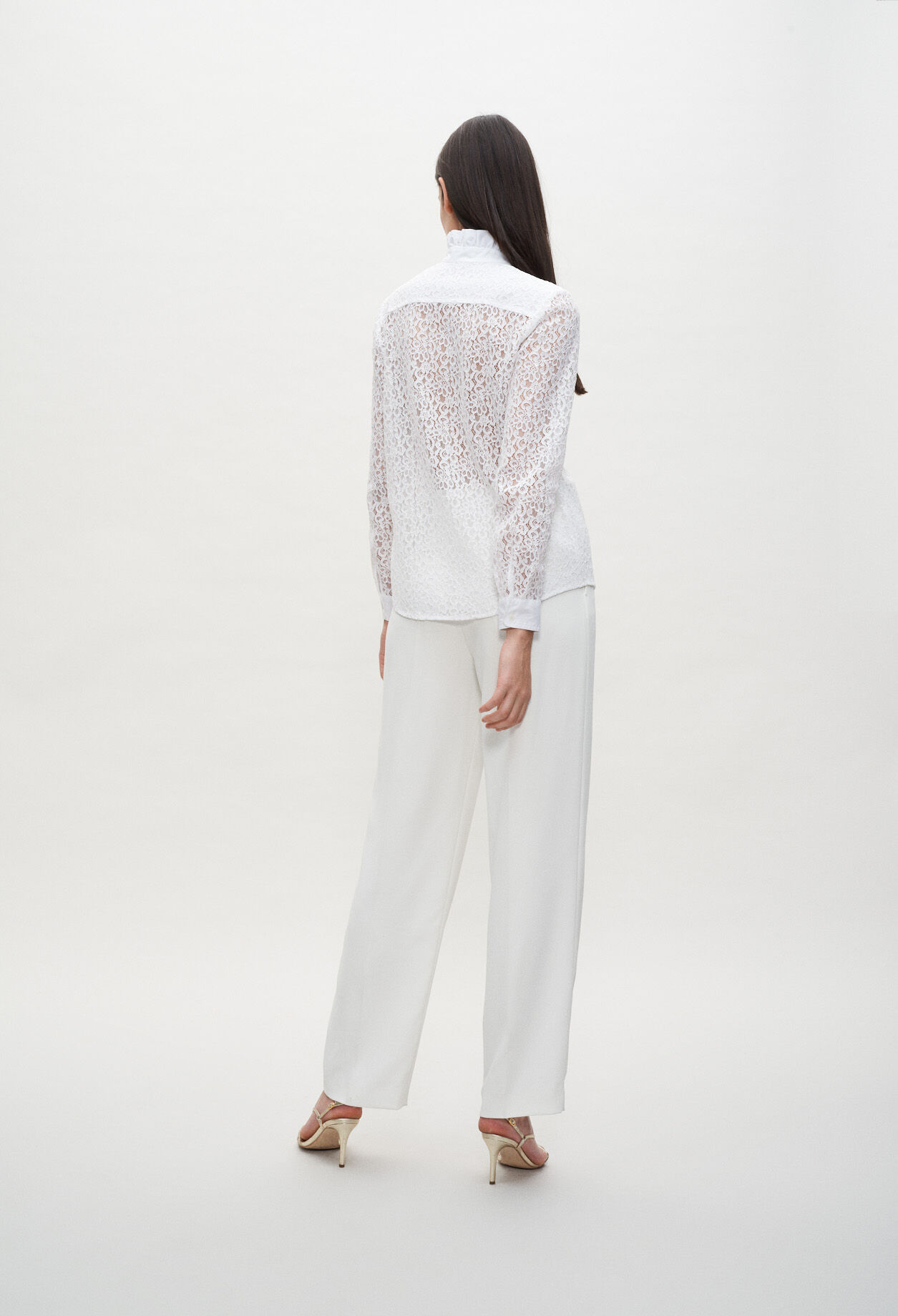 Off-white lace shirt