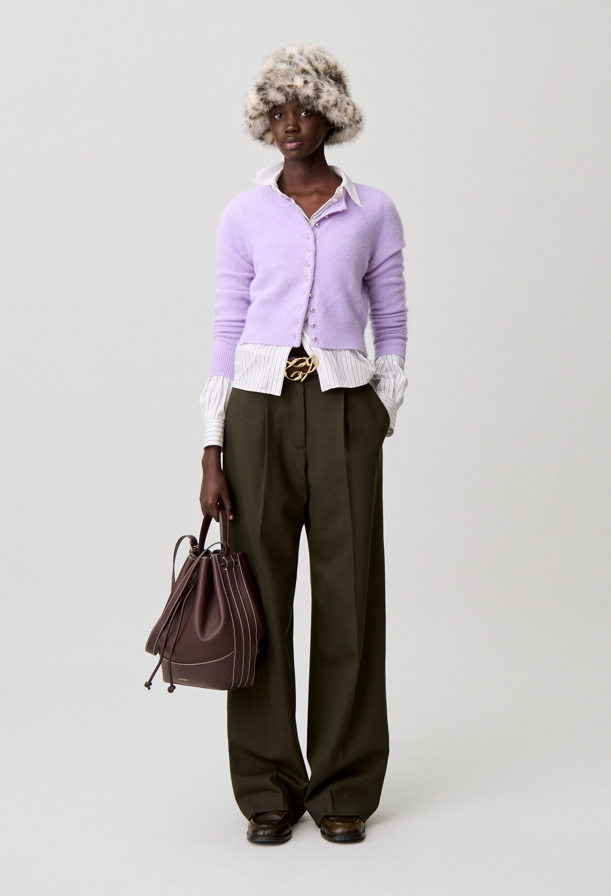 Large Leather Bucket Bag