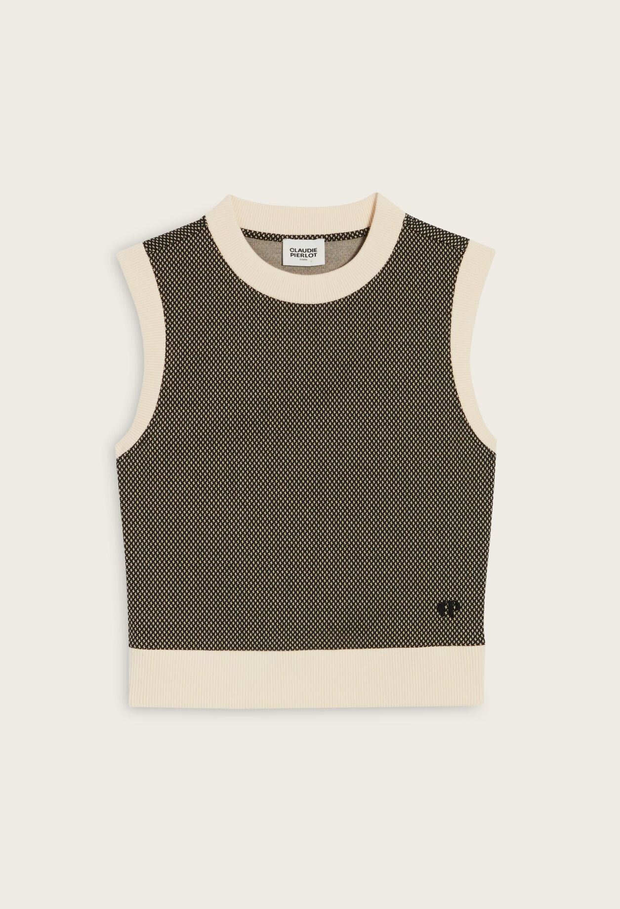 Chocolate sleeveless jumper