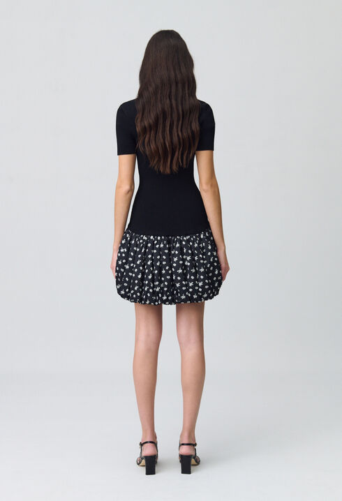 Short Bubble Dress with flowers