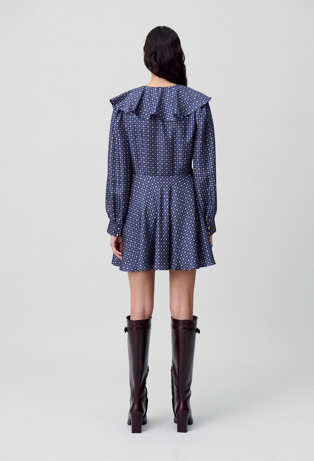 Printed Silk Mini Dress