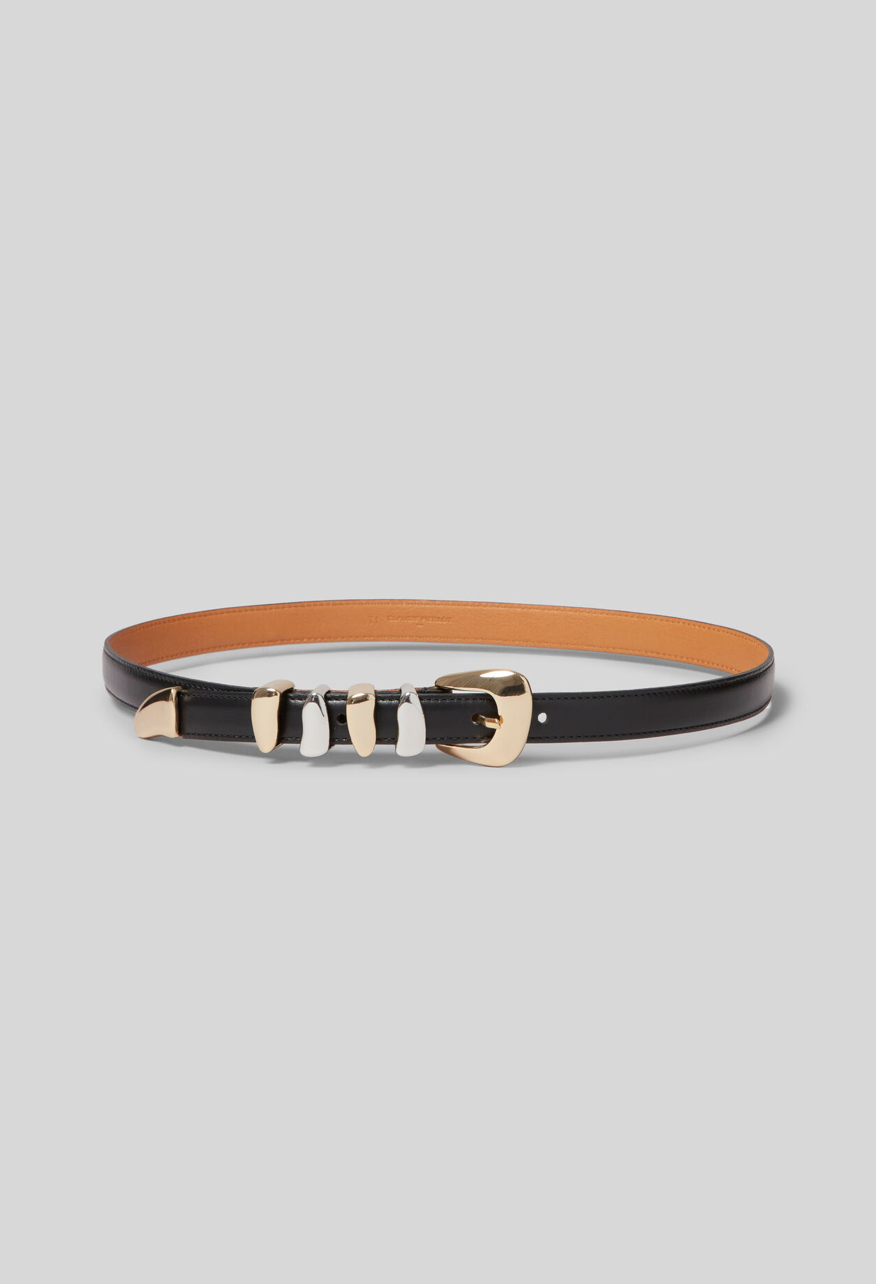 Leather Belt with Gold Buckle Leather Belt with Gold Buckle