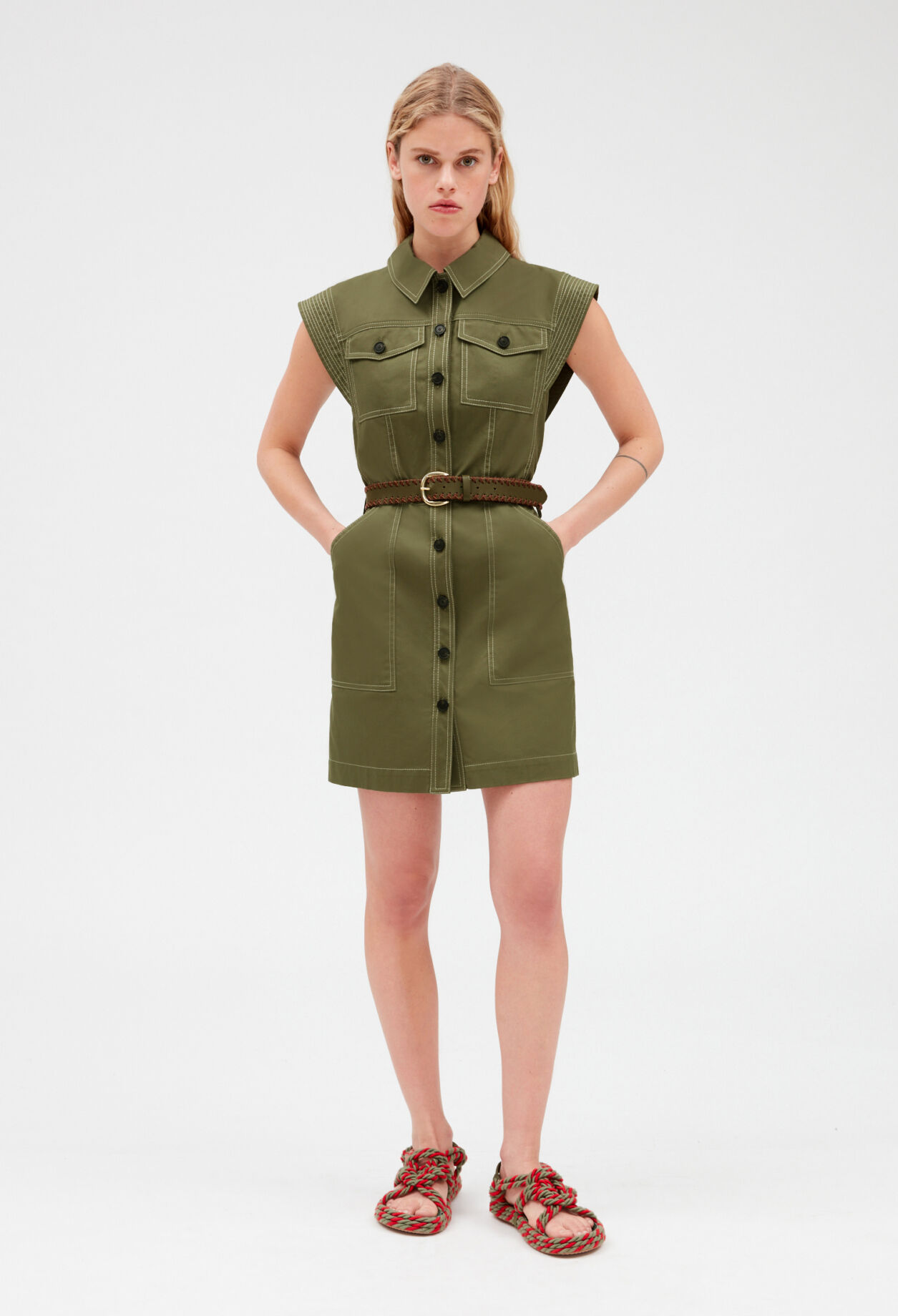 Short khaki dress