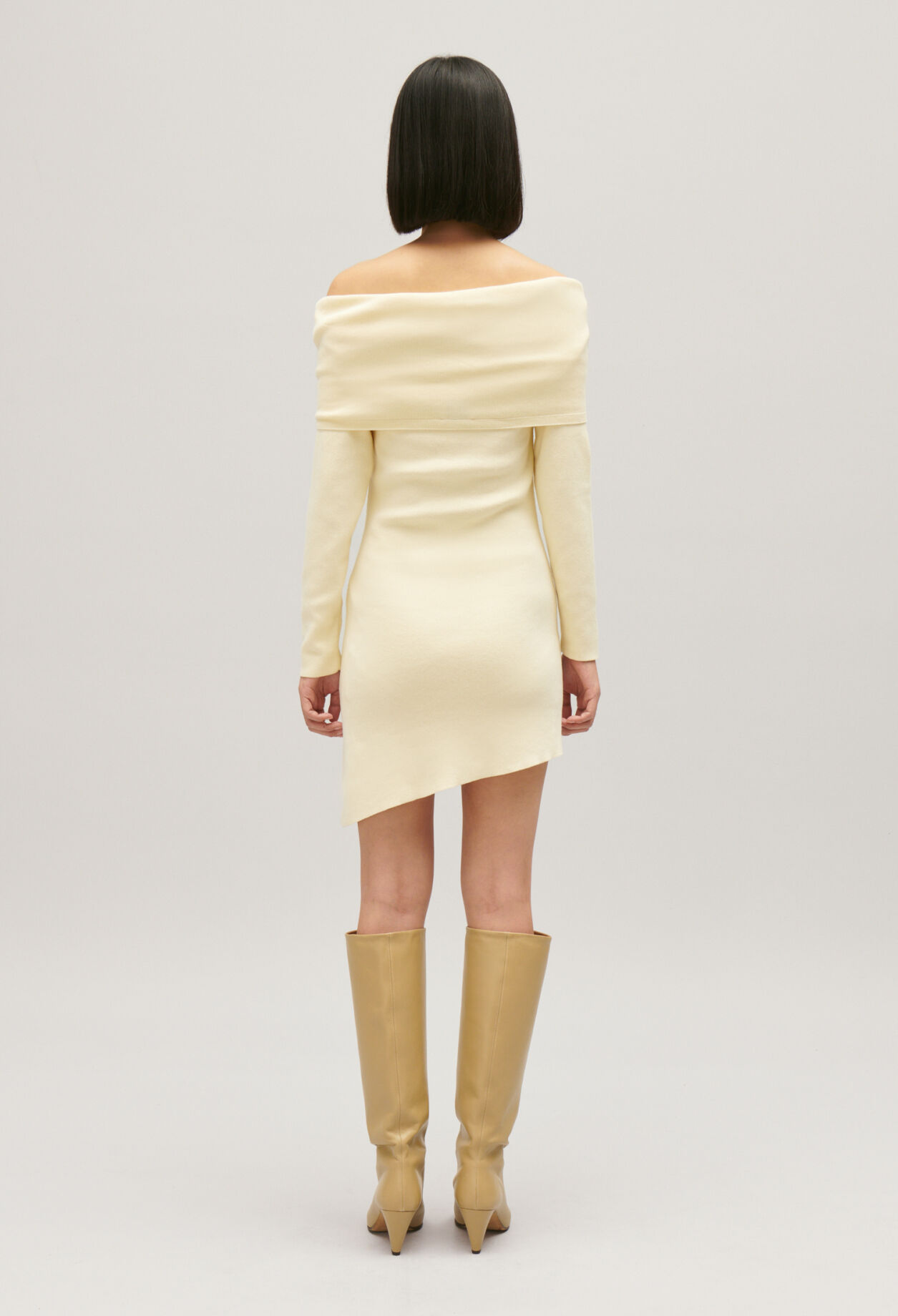 Asymmetric knitted dress