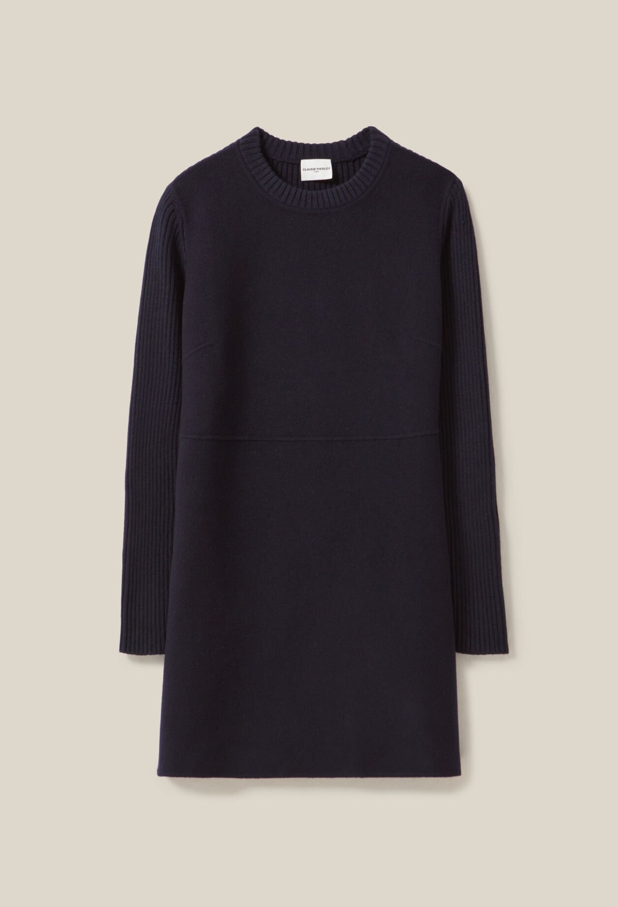 Short ribbed back knit dress