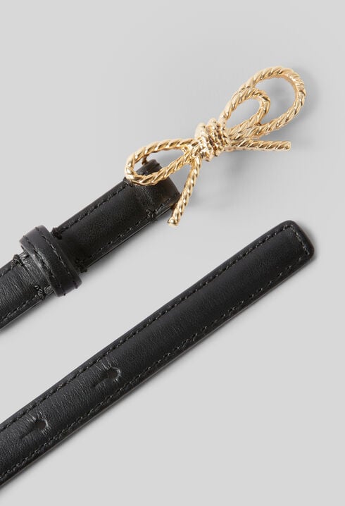 Leather bow belt