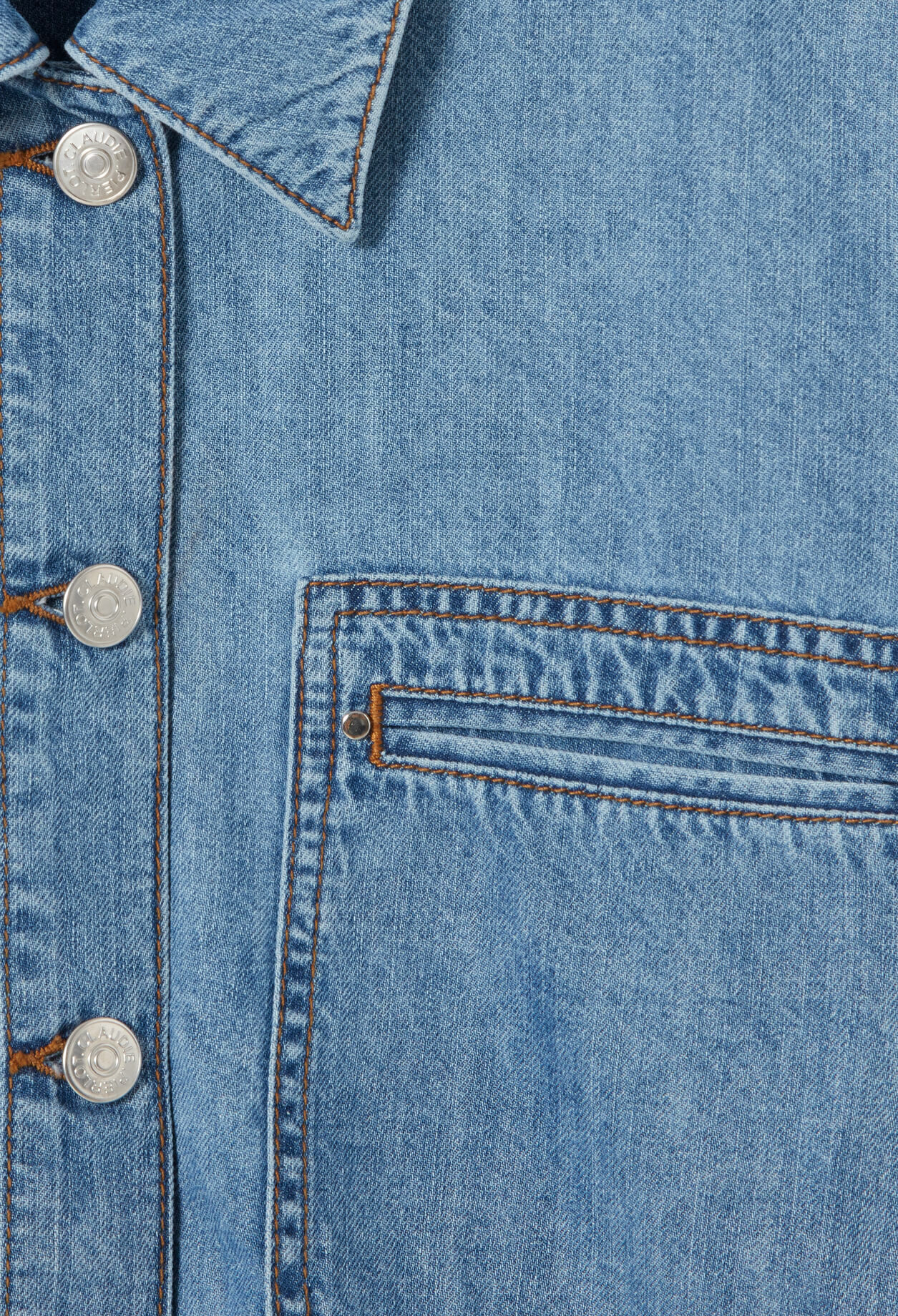 Oversized denim shirt