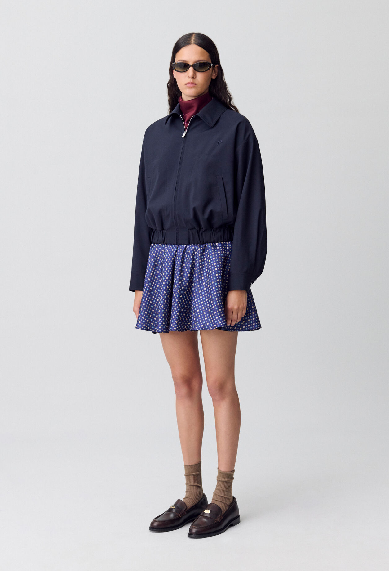 Oversized zip-up jacket