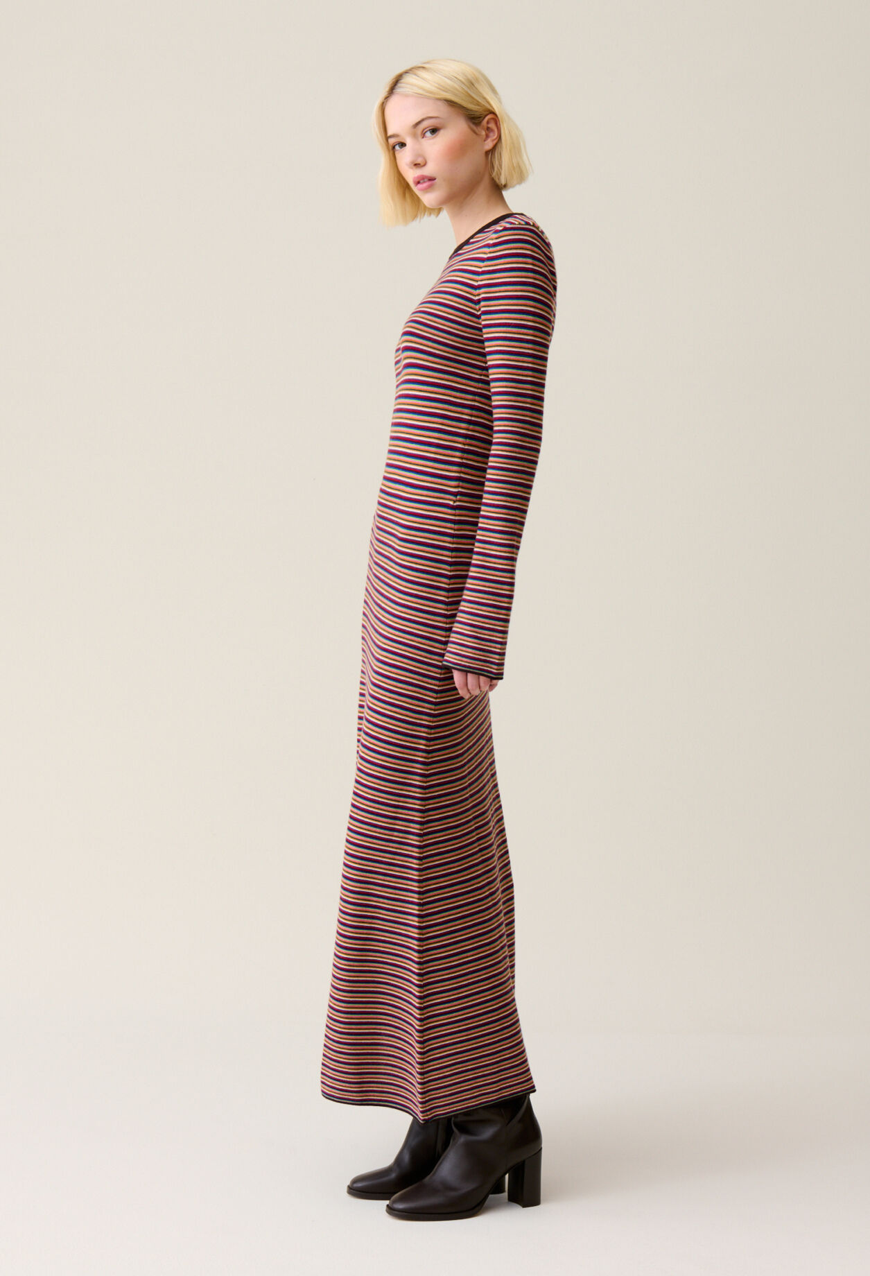 Long tube dress wool knit
