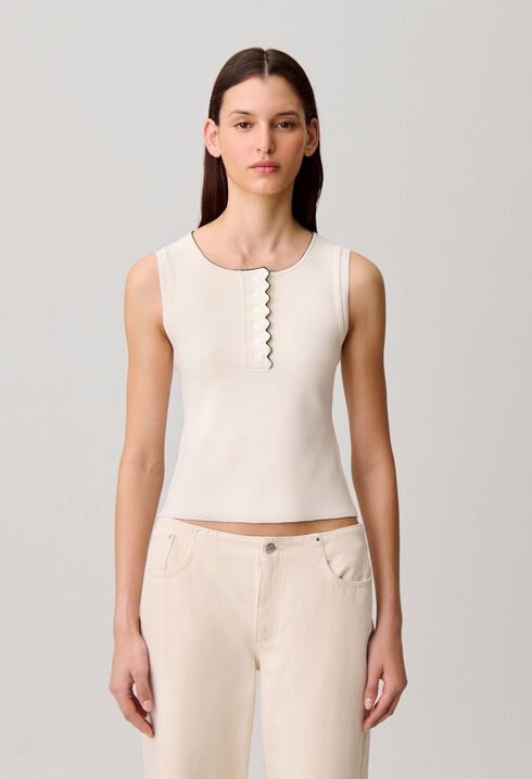 Ecru knit top