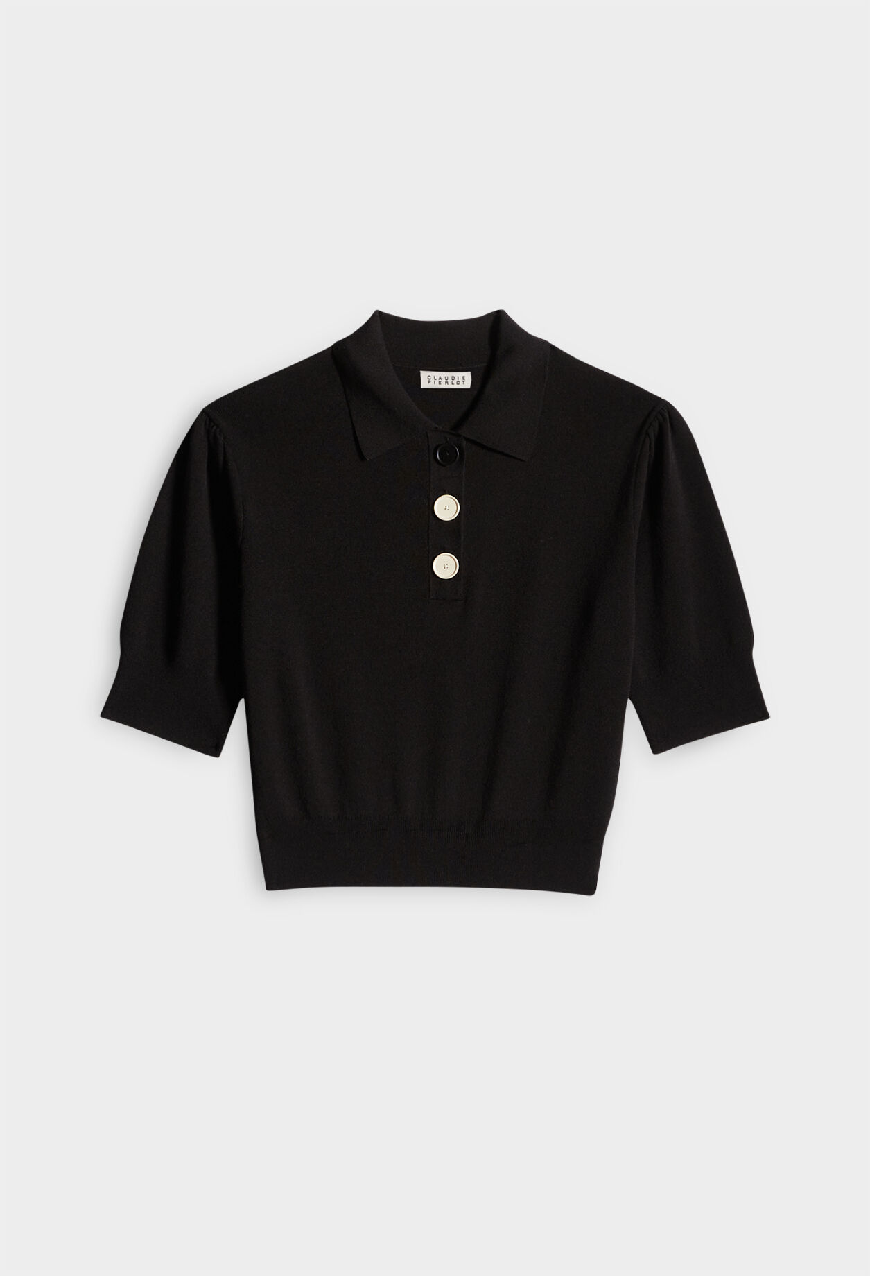 Knit polo shirt