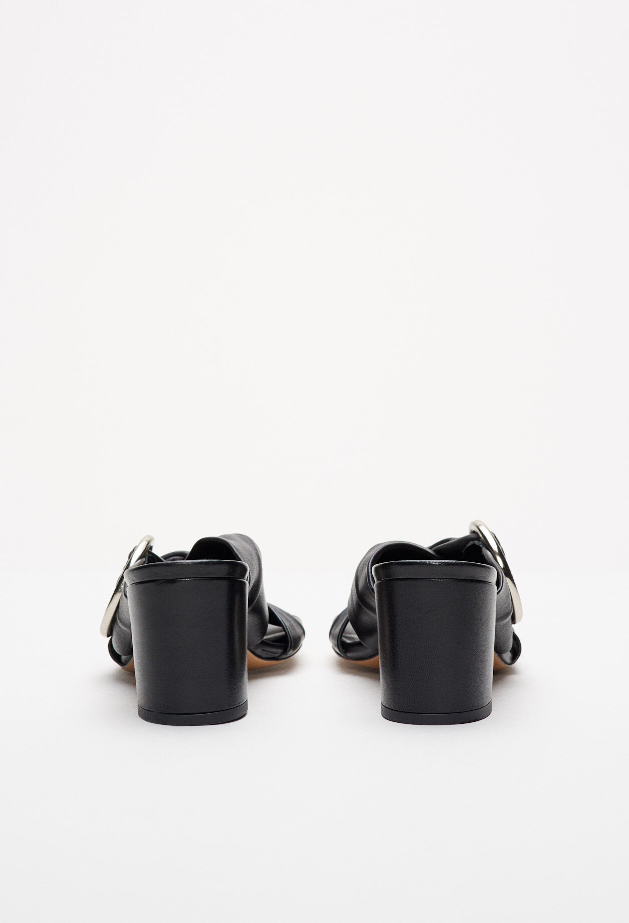 Mule sandal with metal buckle Mule sandal with metal buckle