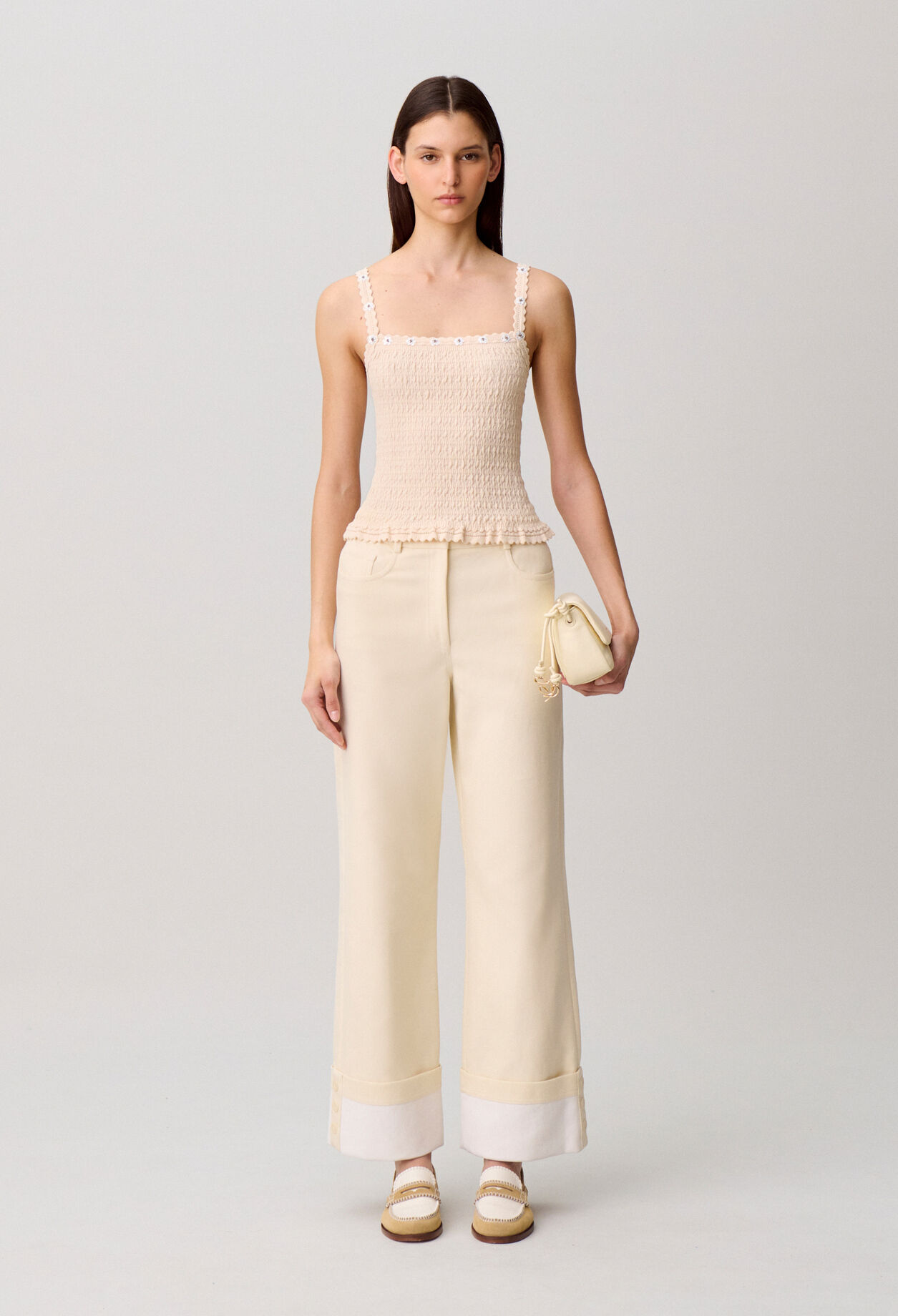 Floral embroidered top