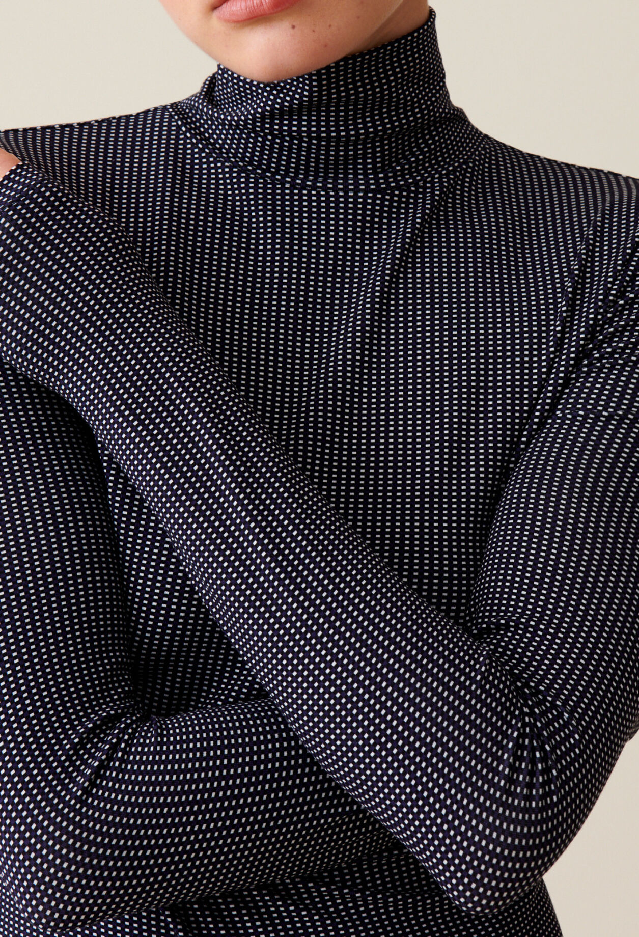 Fitted Funnel Neck Top