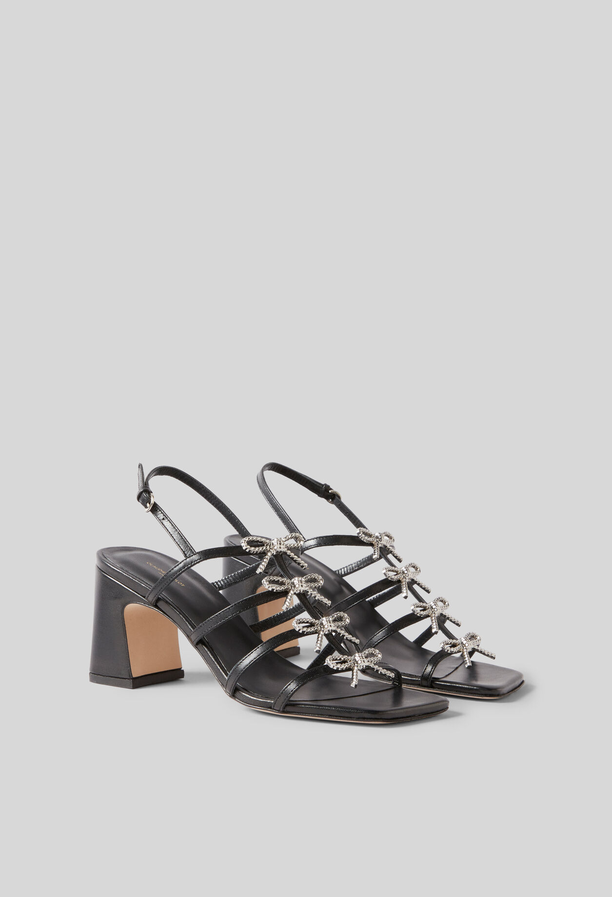 Jewelled leather sandals