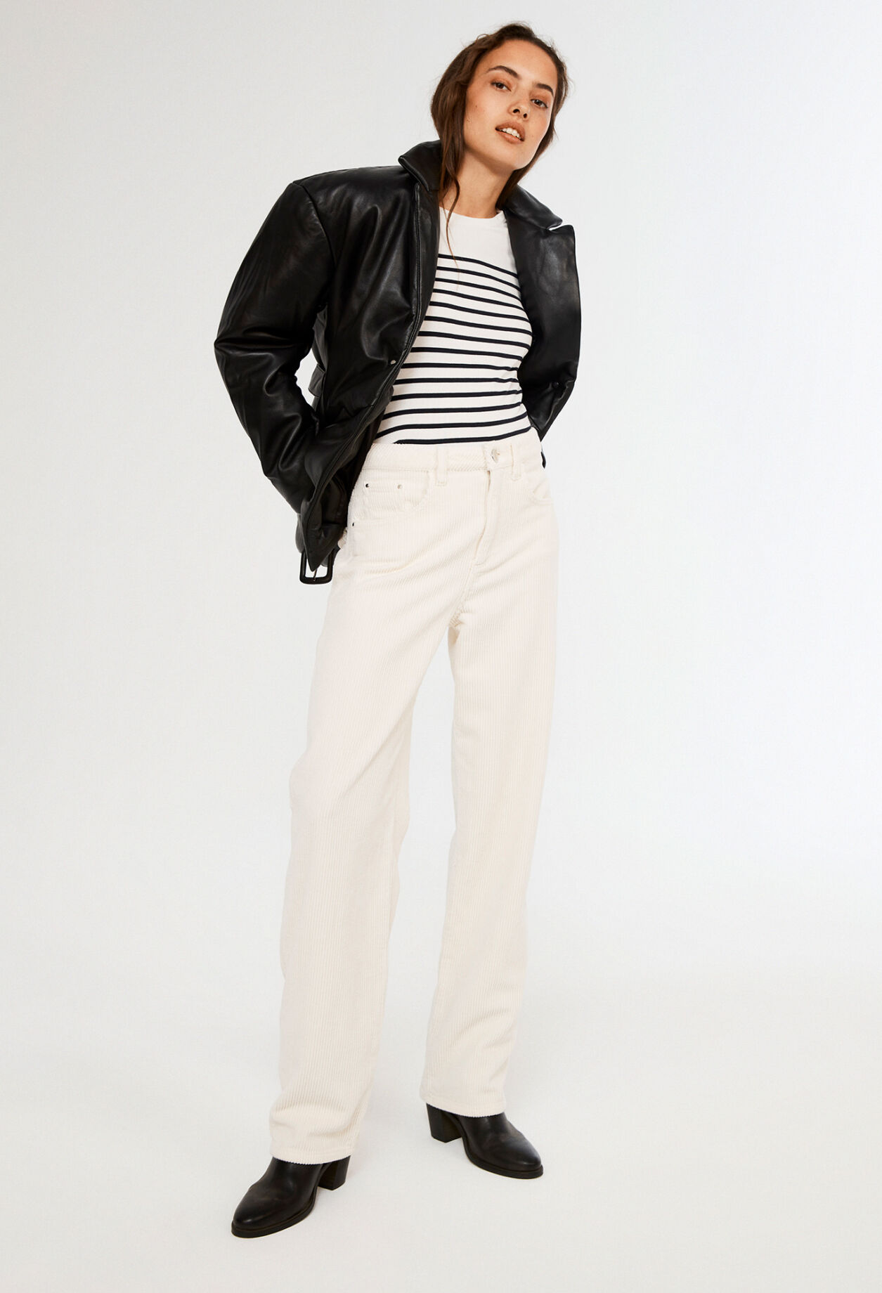 Organic cotton boyfriend trousers