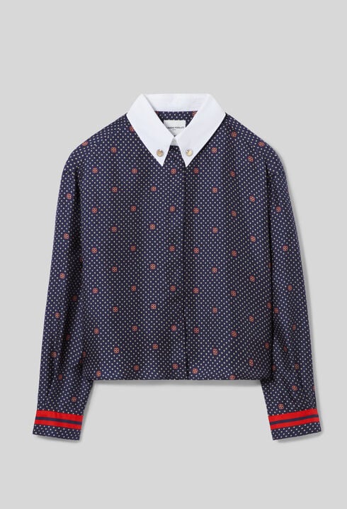 Printed silk shirt