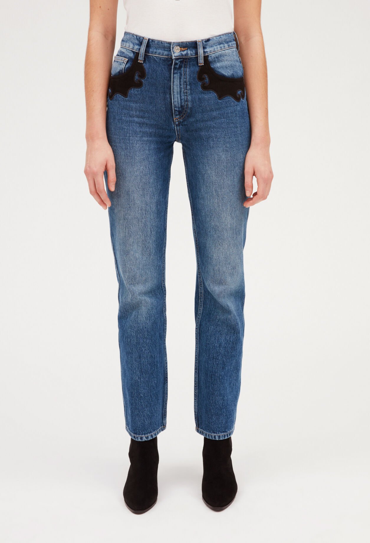 Mid blue western jeans