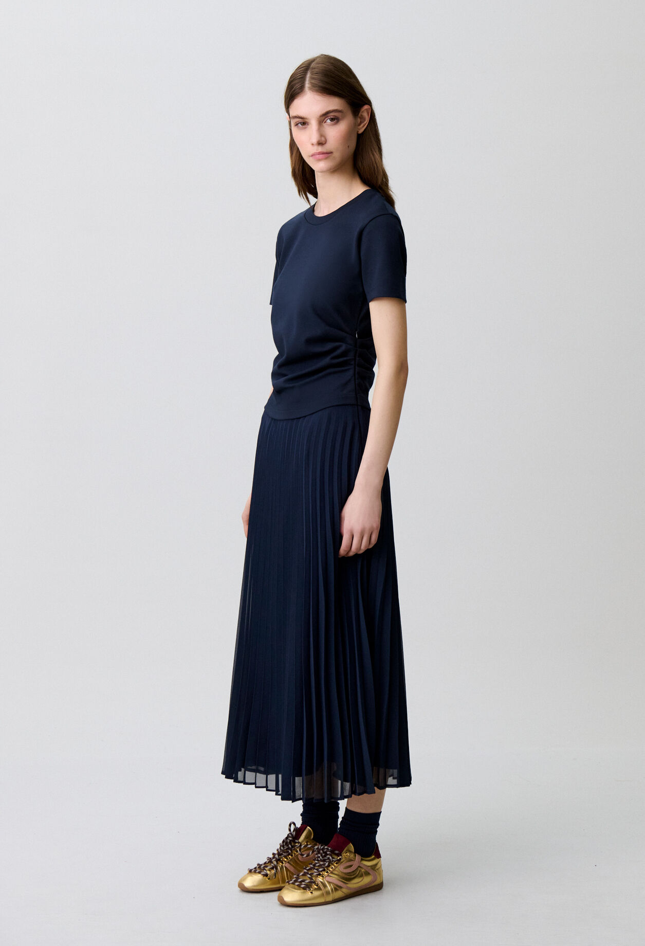 Trompe-l'&oelig;il bi-material dress