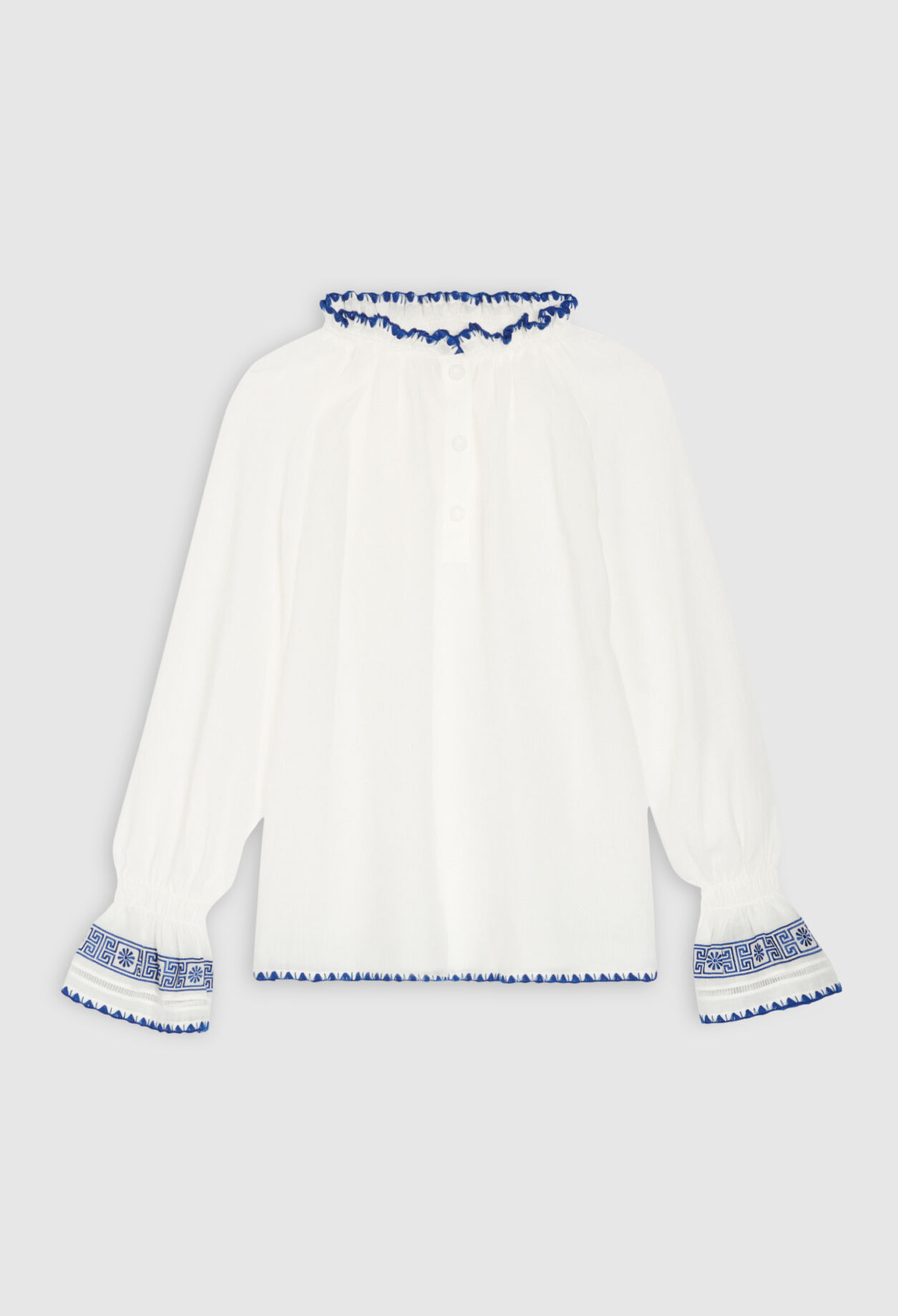 Ecru embroidered blouse