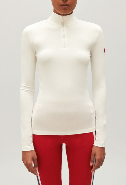 T-shirt with high neck