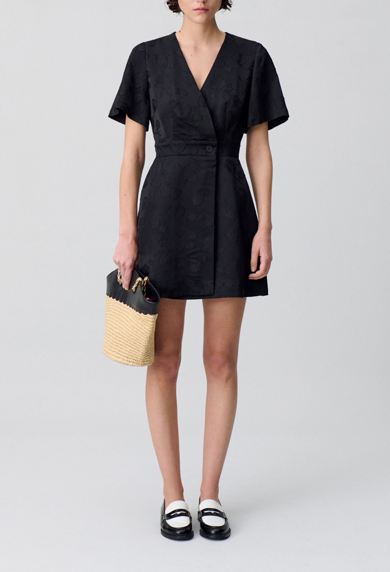 Wrap-Style Mini Dress