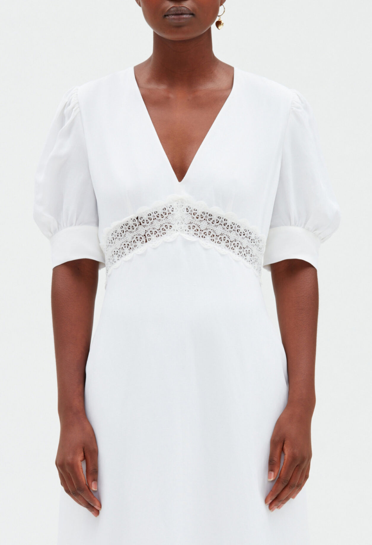 Embroidered midi dress