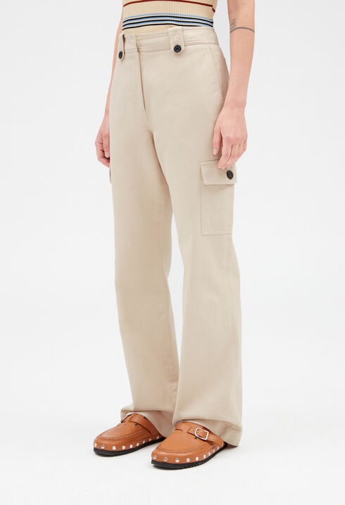 Beige cargo trousers