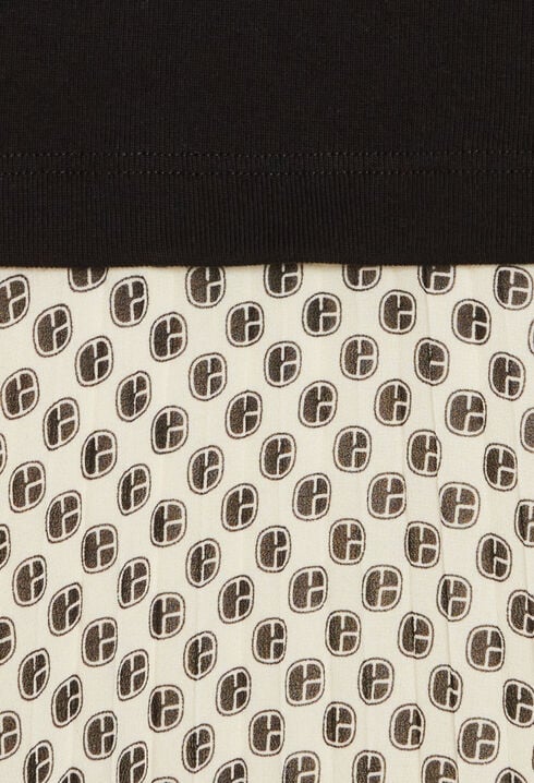 Teli short dual-material dress