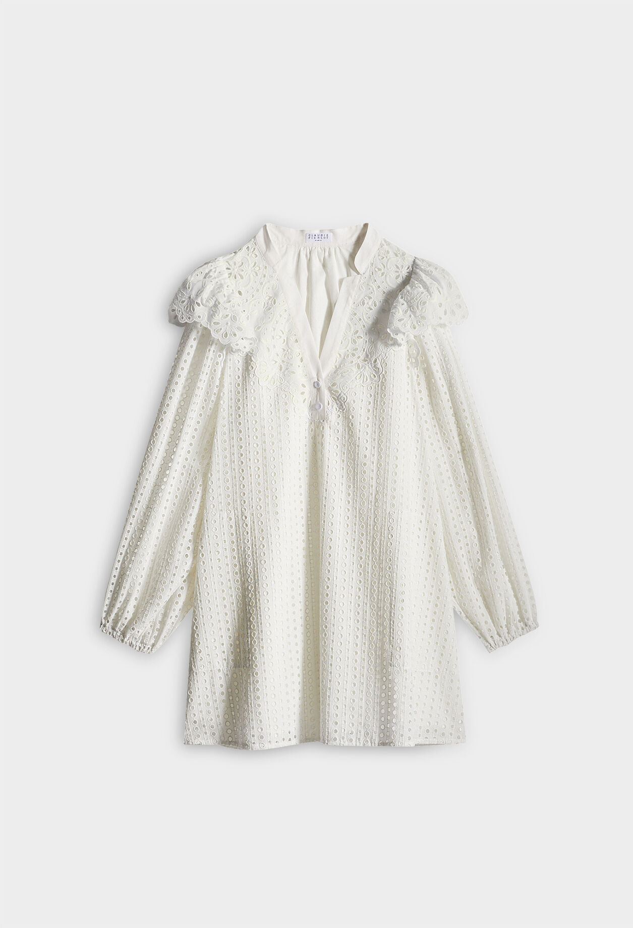 Openwork trapeze dress