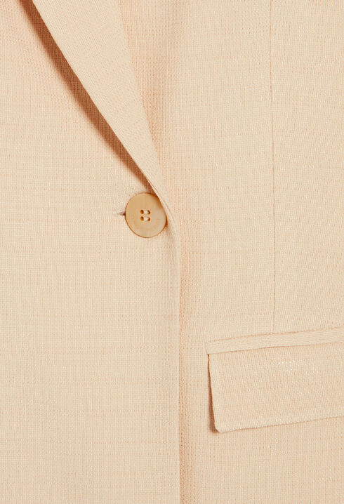 Beige textured suit jacket