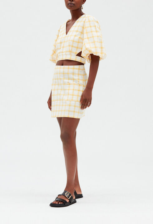 Short checked skirt