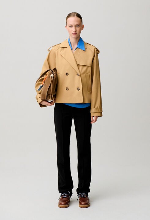 Short trench jacket