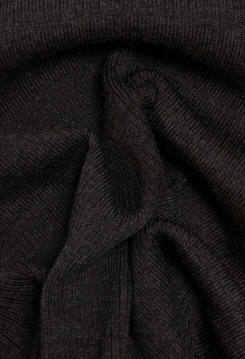 Marled grey knit maxi skirt