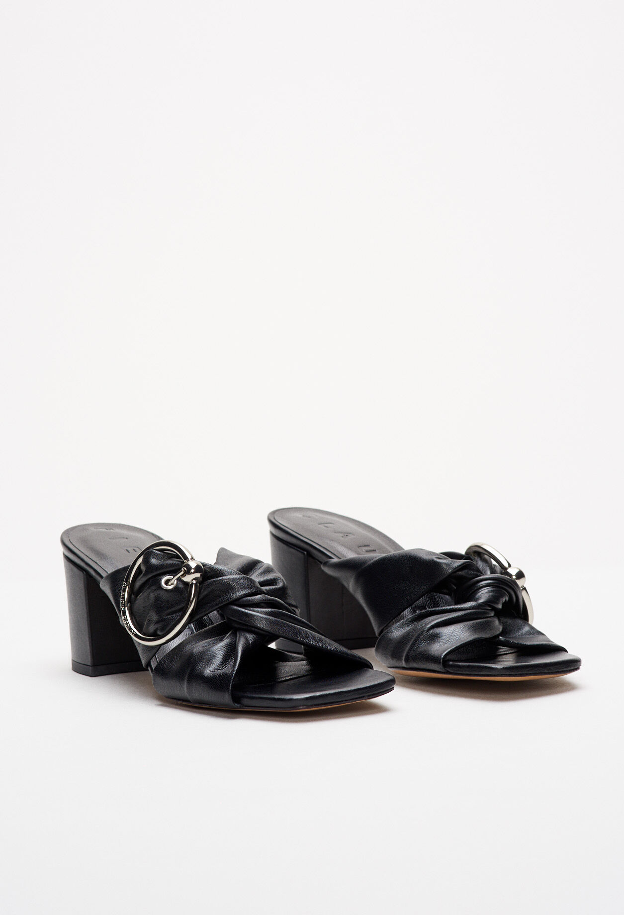 Mule sandal with metal buckle Mule sandal with metal buckle