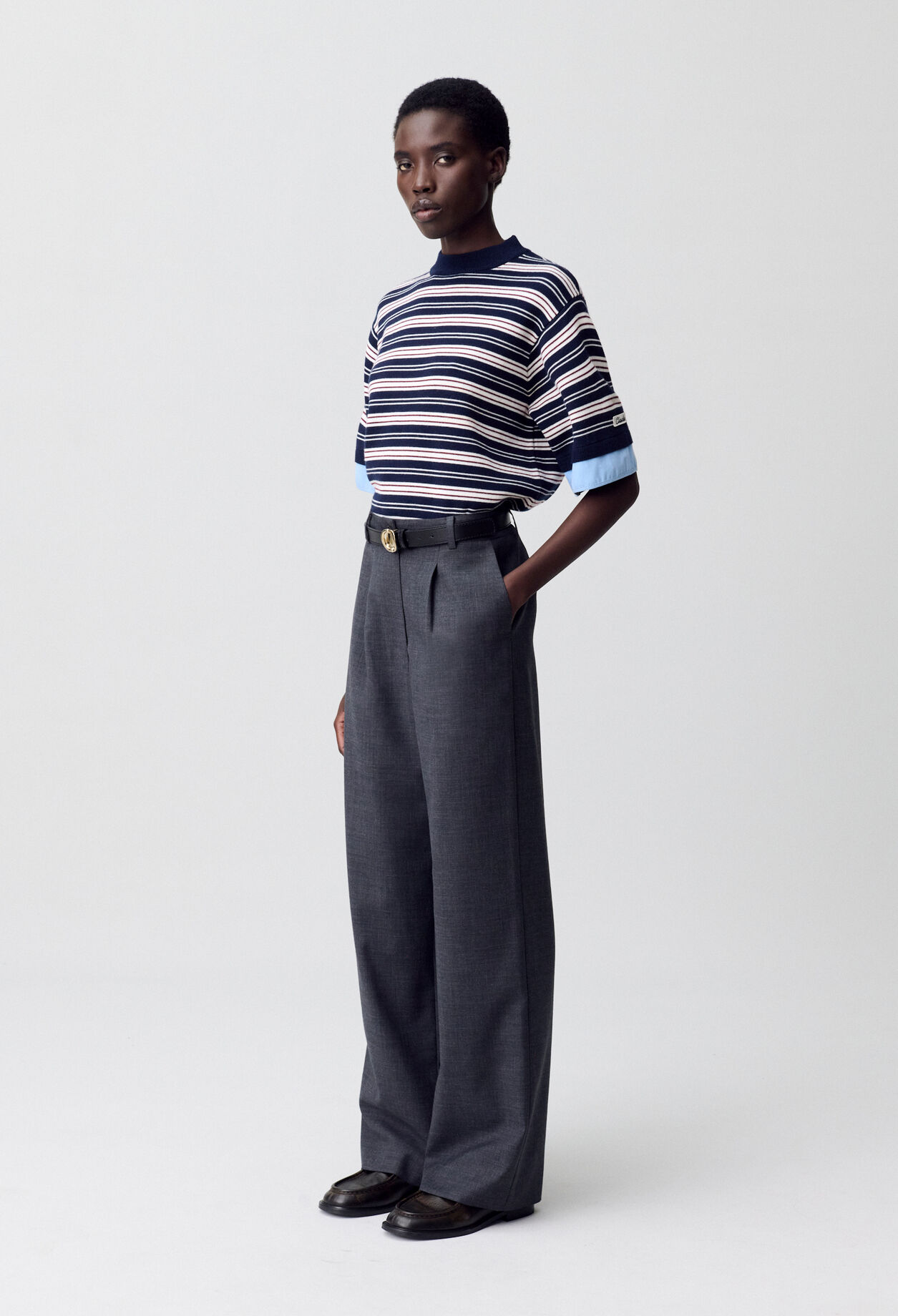 Wide-leg Tailored Trousers