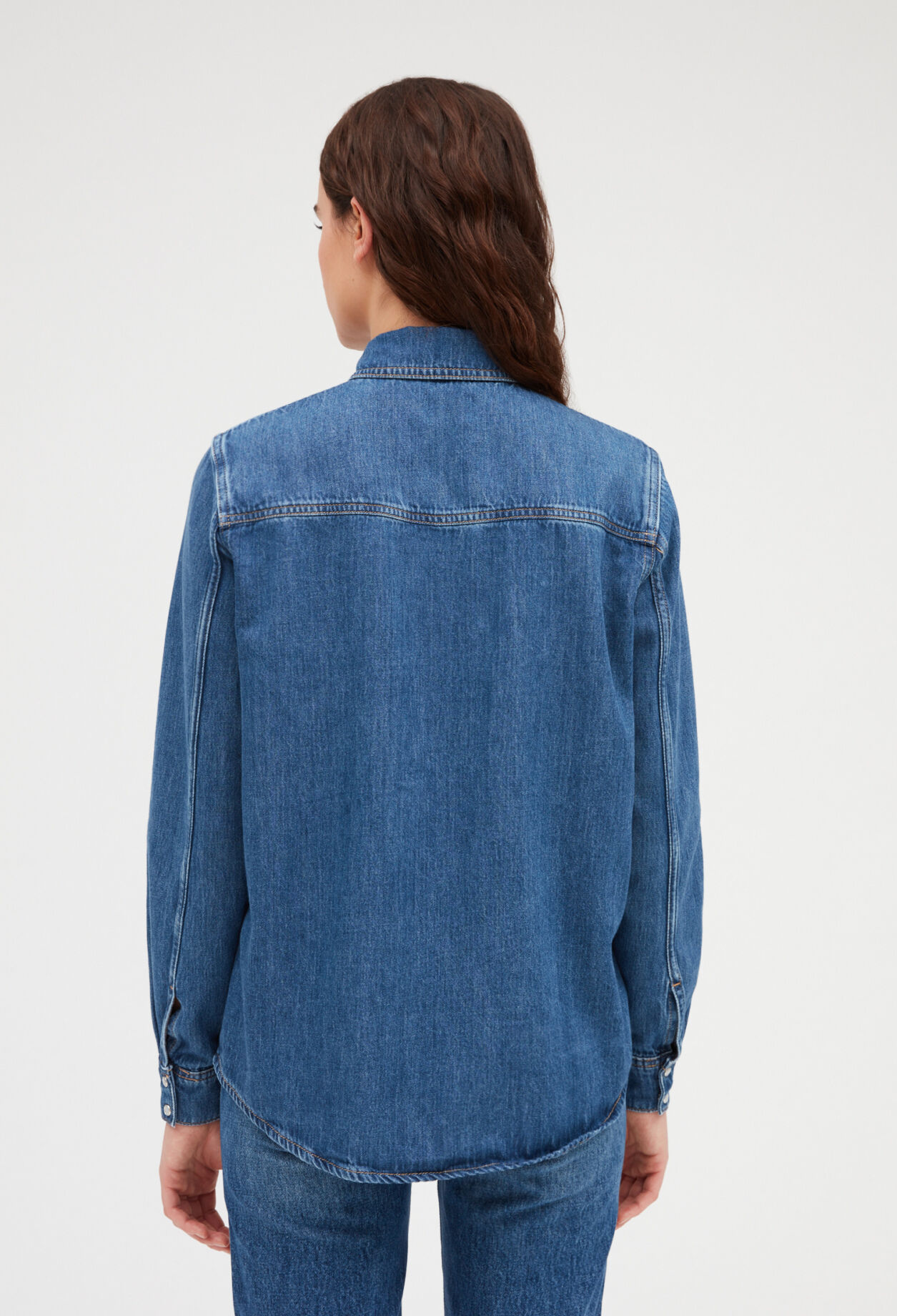 Mid blue denim shirt Mid blue denim shirt